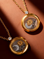 Load image into Gallery viewer, Mom Mirror Pendant Necklace 18K Gold Plated N6D535