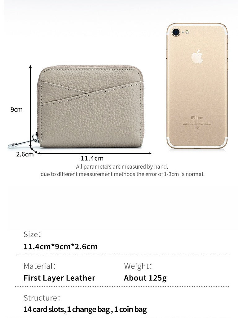 RFID Accordion Card Holder with Zip Coin Purse  N6D019