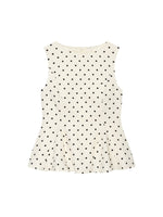 Load image into Gallery viewer, Polka Dot Hem Sleeveless Top Women N6E160