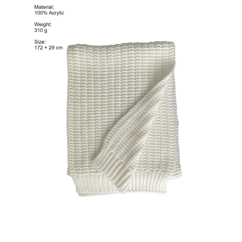 Solid Chunky Knit Scarf Women Winter Warm N6H252