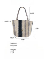 Load image into Gallery viewer, Reversible Wool Blend Tote Dual-Face Construction S5P324
