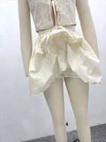 Load image into Gallery viewer, Vest and High Waist Skirt Set Women Beige N6D071