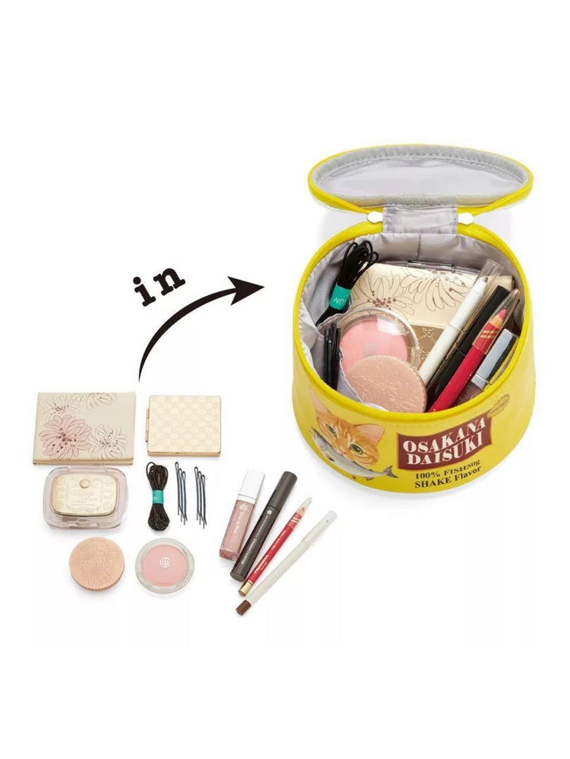 Sardine Can Cat Design Makeup Pouch Organizer N6E125