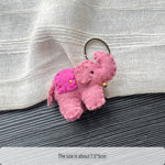 Load image into Gallery viewer, Cute Felt Elephant Keyring Pendant Baby Shower Gift N6G003