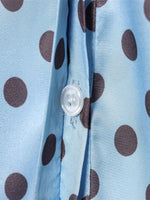 Load image into Gallery viewer, Polka Dot Satin Crop Shirt Women Office N6C109