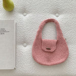 Load image into Gallery viewer, Soft Plush Knit Handbag Women Small Tote N6H314