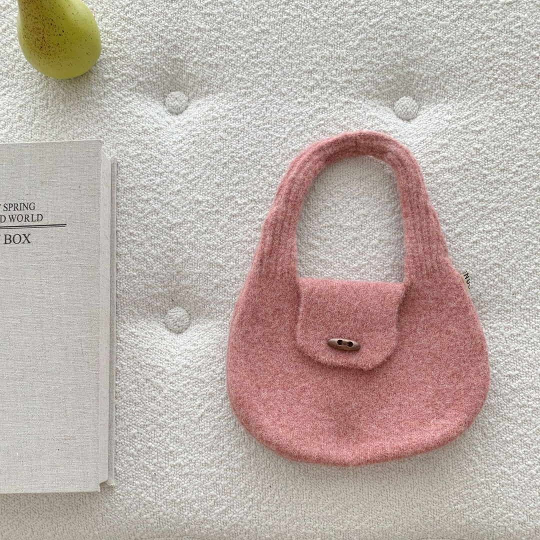 Soft Plush Knit Handbag Women Small Tote N6H314