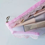 Load image into Gallery viewer, Unisex Pink Mesh Triangle Pencil Pouch N6J255