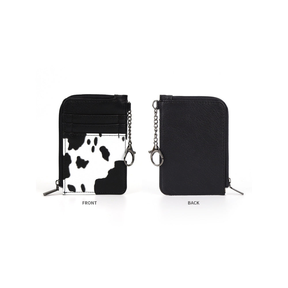 Retro Cow Card Holder Wallet PU Slim Minimalist N6G054