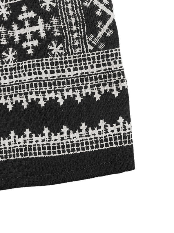 Retro Vacation Geometric Print Two-Piece Set Women N6C244