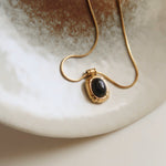 Load image into Gallery viewer, Aventurine Tiger Eye Pendant Snake Chain Necklace N6H176