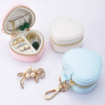 Load image into Gallery viewer, Heart-Shaped Hanging Keychain Jewelry Case N6E063