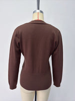 Load image into Gallery viewer, Solid V-Neck Long Sleeve Cardigan Women N6G183