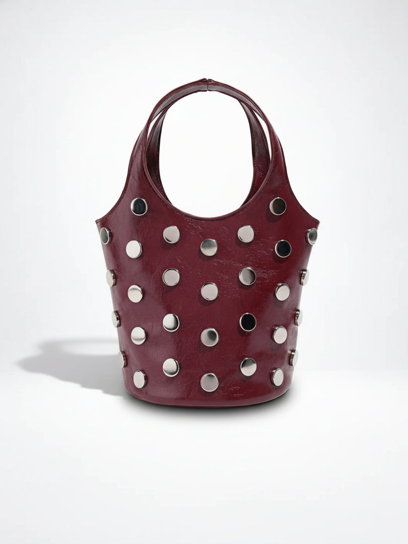 Tortoise Print Rivet Bucket Bag Women N6C028