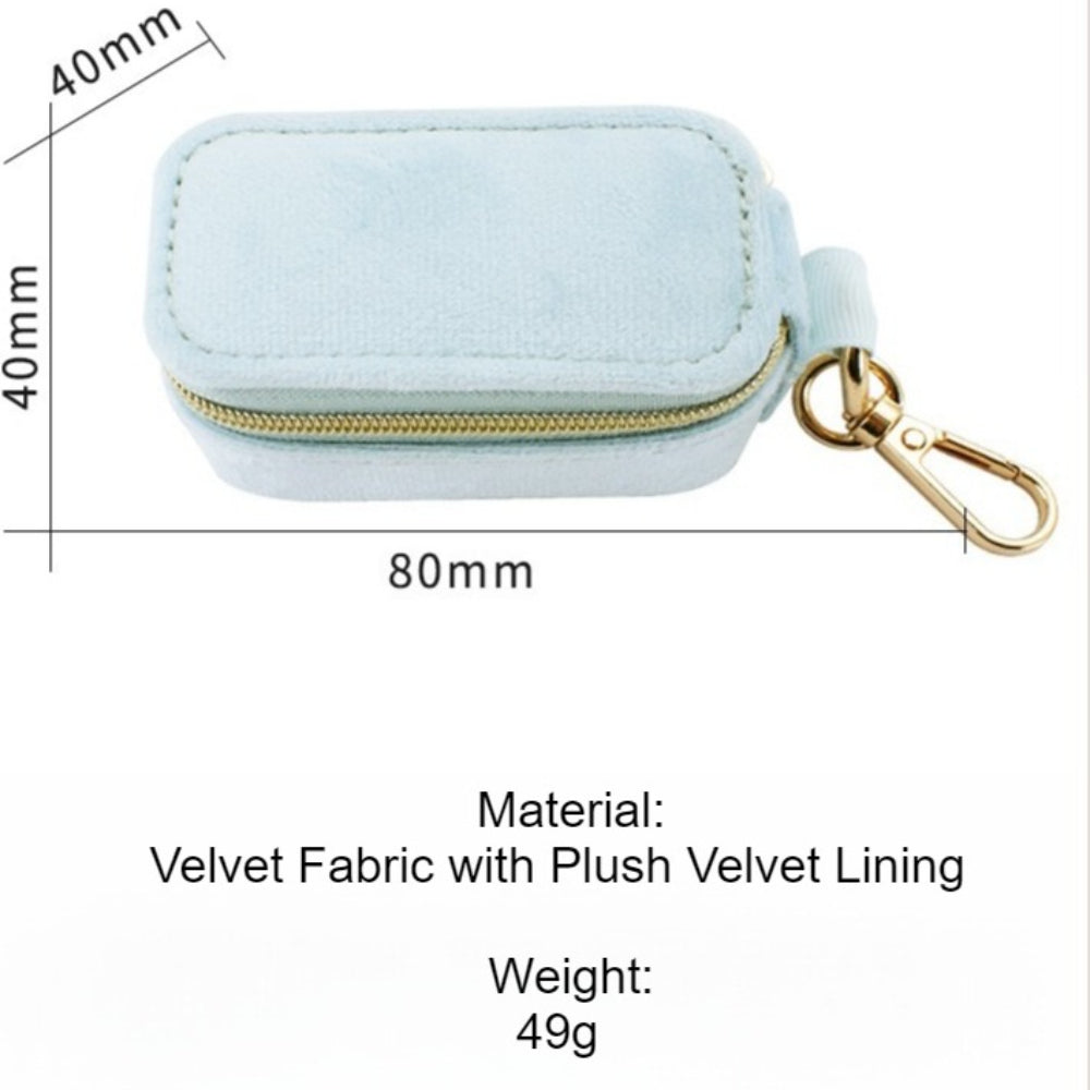 Hanging Keychain Jewelry Case Travel Velvet Women N6E062