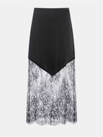 Load image into Gallery viewer, Lace Panel Midi Skirt Women Fashion N6F254