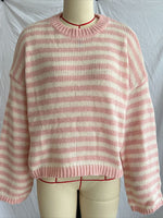 Load image into Gallery viewer, Color Block Stripe Knit Pullover Round Neck Retro N6G139