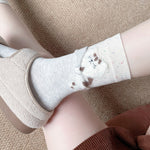 Load image into Gallery viewer, Cartoon Cat Plush Mid-Calf Socks Women Warm N6H002