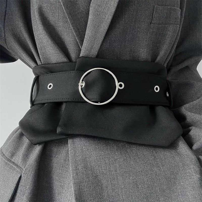 Wide Denim Waist Belt Women Corset Waist  N6H338