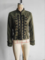 Load image into Gallery viewer, Casual Stand Collar Jacket Twisted Knot Floral Sleeve N6H123