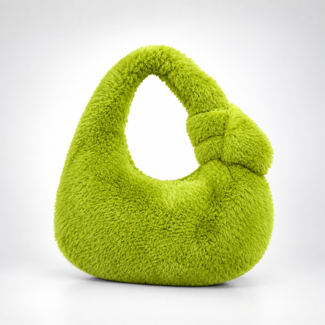 Women's Plush Knot Mini Dumpling Shoulder Bag N6J162
