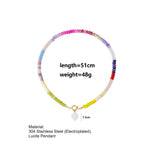Load image into Gallery viewer, Beach Style Beaded Heart Lucite Necklace N6E113