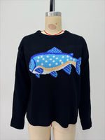 Load image into Gallery viewer, Printed Round Neck Loose Knit Pullover Sweater Women N6H301