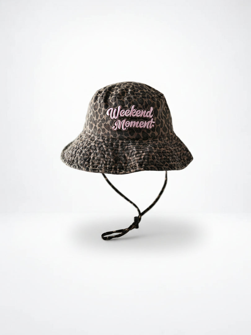 Leopard Print Fisherman Hat Lambswool Sun Protection N6C086