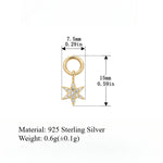 Load image into Gallery viewer, Four Leaf Clover Celestial Earrings Silver Micro Pave S5P132