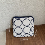 Load image into Gallery viewer, Vintage Embroidered Cotton Cosmetic Pouch N6J265