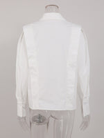 Load image into Gallery viewer, French Sharp Shoulder Slimming Shirt Women N6C136