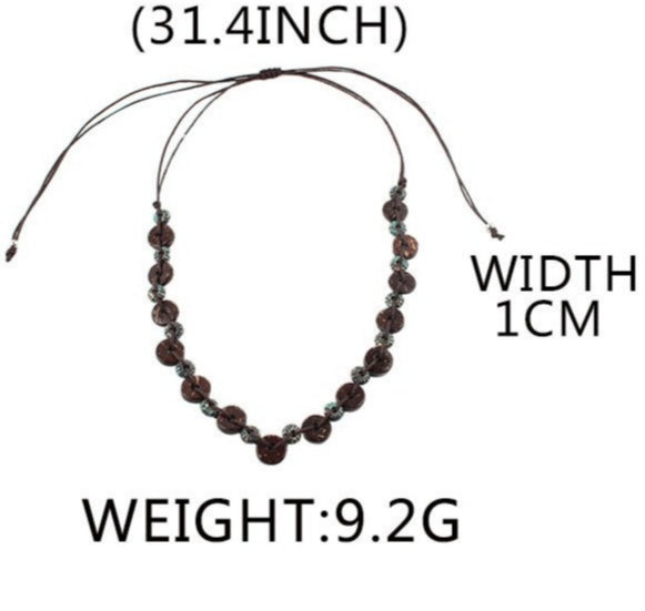 Acrylic Coconut Shell Style Necklace S5P609