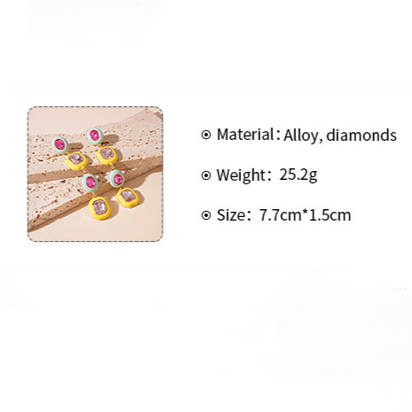 Geometric Necklace   Earrings   Alloy Hand Drop  S5P151