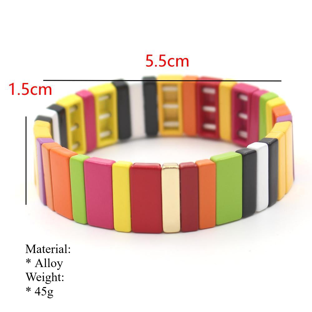 Cuboid Cuff Enamel Steel Chromatic Stackable Layers S5P078