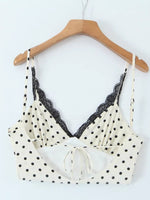 Load image into Gallery viewer, Lace Trim Polka Dot Slip Dress Women N6E143