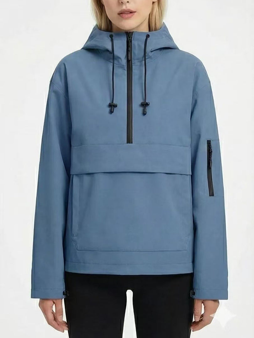 Casual Sporty Hooded Zip Jacket Women Outdoor N6G257