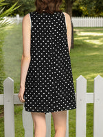 Load image into Gallery viewer, Polka Dot Sleeveless Dress with Bow Women N6D143