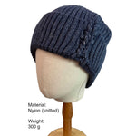 Load image into Gallery viewer, Thick Knit Beanie Earflap Striped Turn-Up Women N6H230