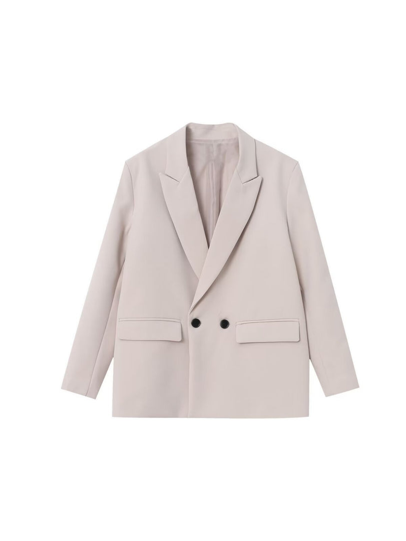 Double Breasted Loose Fit Blazer Women N6F012
