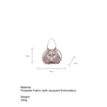 Load image into Gallery viewer, Jacquard Bow Detail Bucket Bag Women N6E007