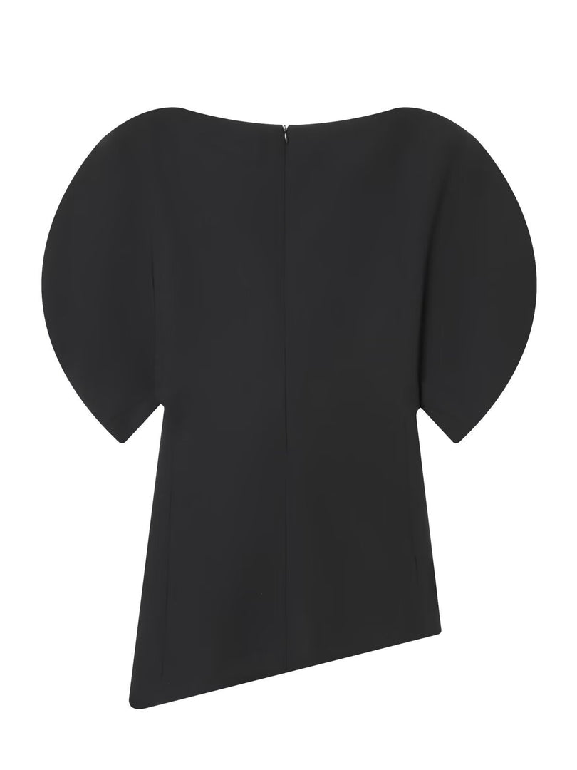 Designer Round Neck Puff Short Sleeve T-Shirt Women N6C267