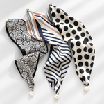 Load image into Gallery viewer, Women's Polyester Faux Silk Polka Dot Neck Scarf N6J147