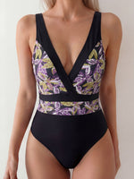 Load image into Gallery viewer, Printed Deep V One-Piece Swimsuit Women N6C292