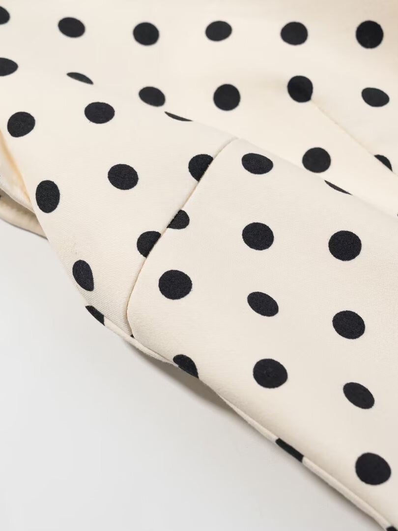 Bow Detail Polka Dot Short Dress Women N6C278