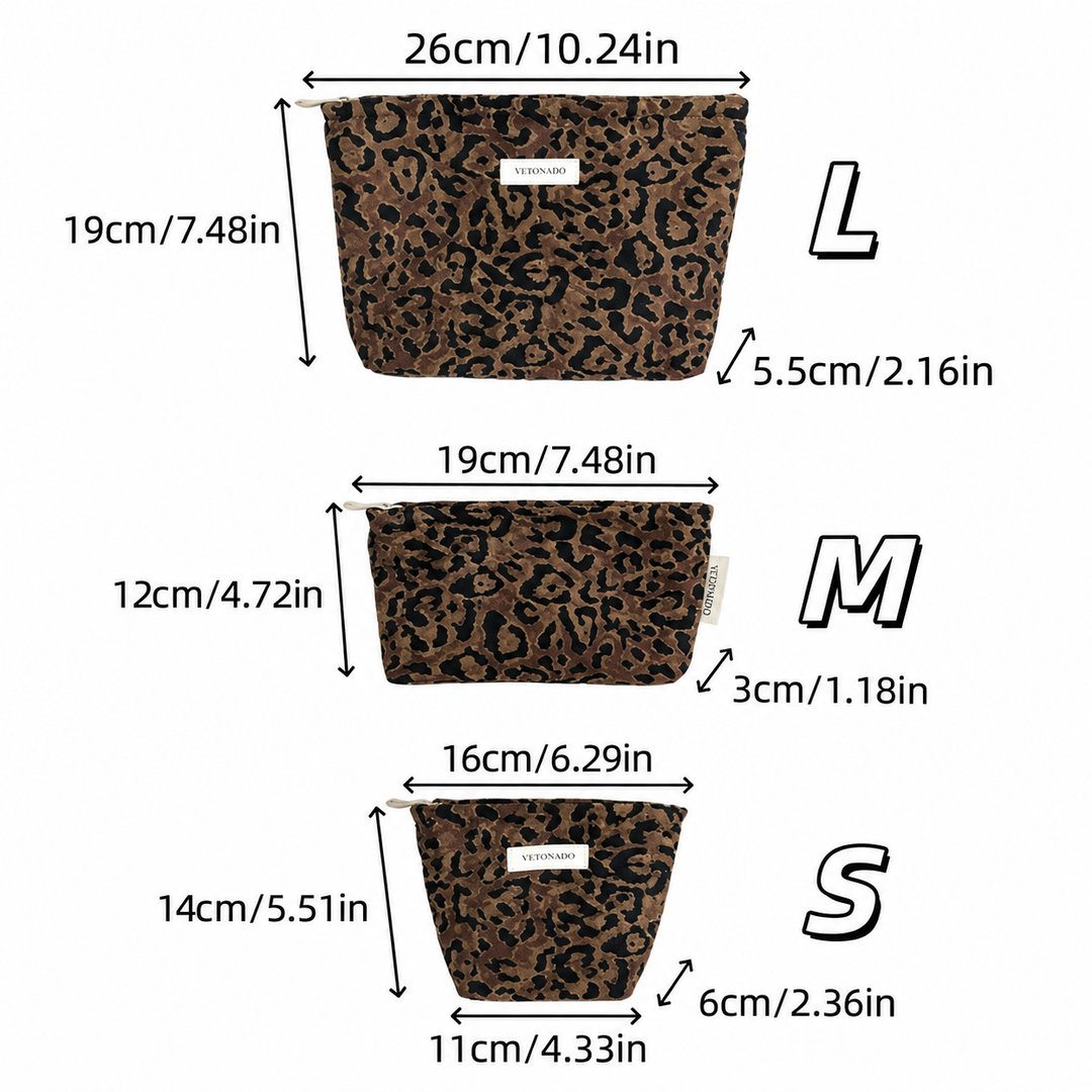 Leopard Print Polyester Cosmetic Bag N6K115