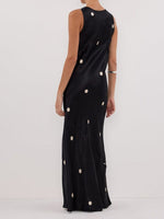 Load image into Gallery viewer, Women's Polka Dot Sleeveless Maxi Dress N6E150