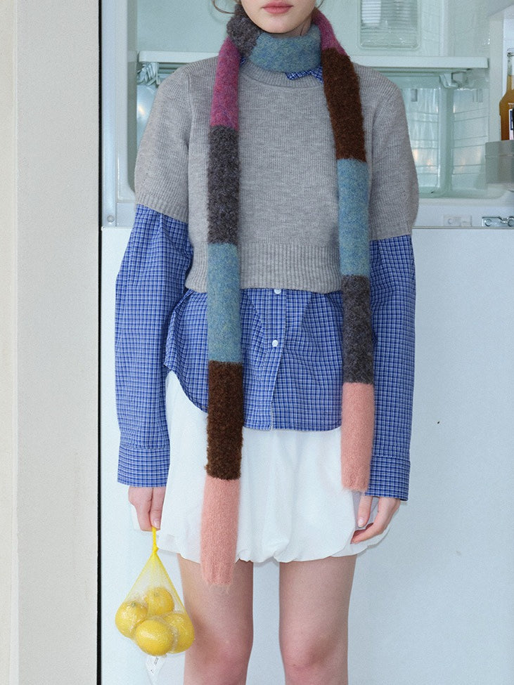 Ultra Narrow Recycled Blend Scarf  M5A161