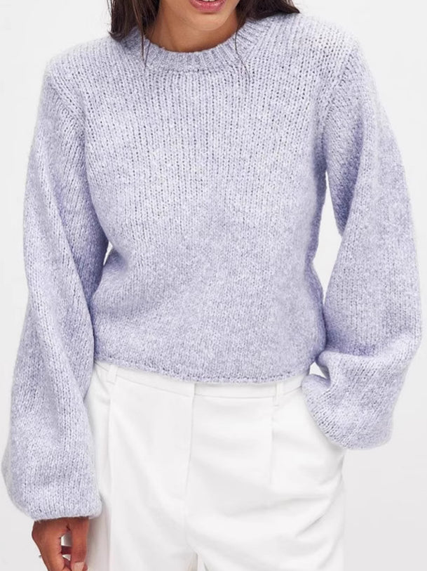 BackTie Round Slim Sweater Lightweight Options N5Z927