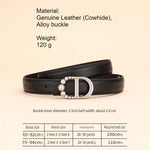 Load image into Gallery viewer, Business Letter Design Genuine Leather Belt Women N6H328