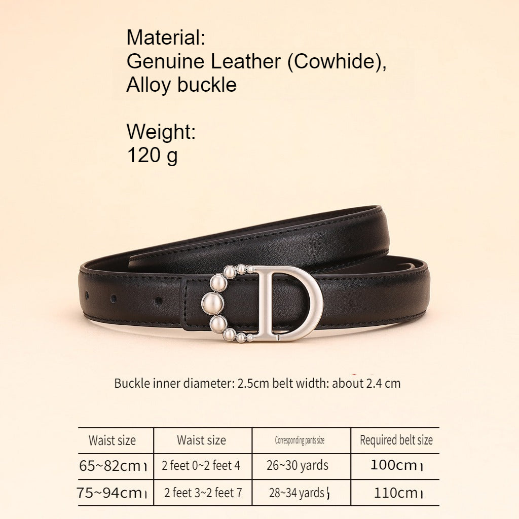 Business Letter Design Genuine Leather Belt Women N6H328